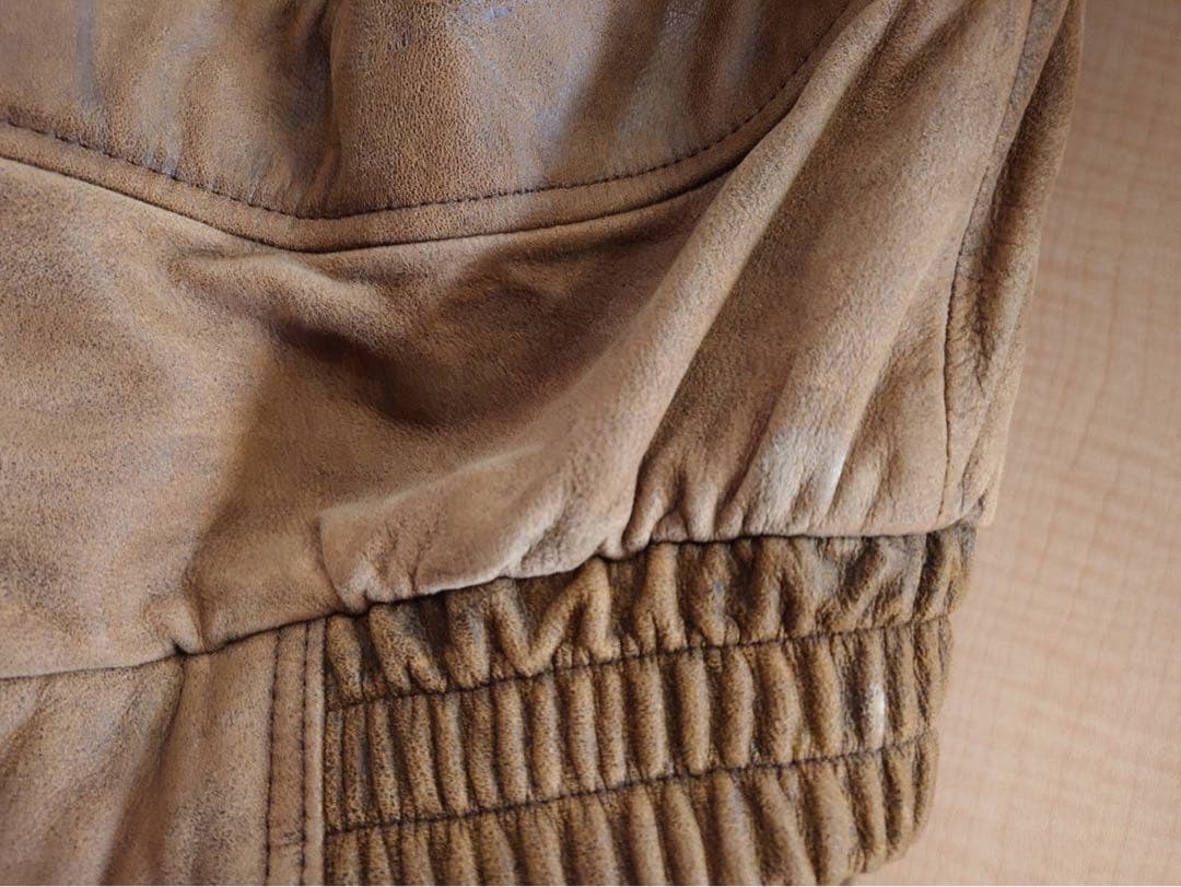 マ*ー様 【ボスジャン】 サントリーBOSS 本革G1 フライトジャケット