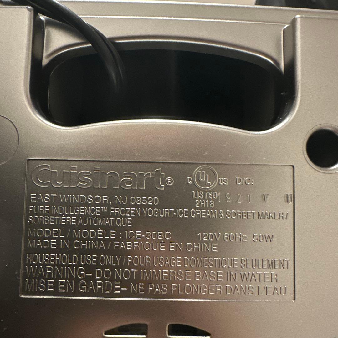 Cuisinart アイスクリームメーカー　ICE-30BC