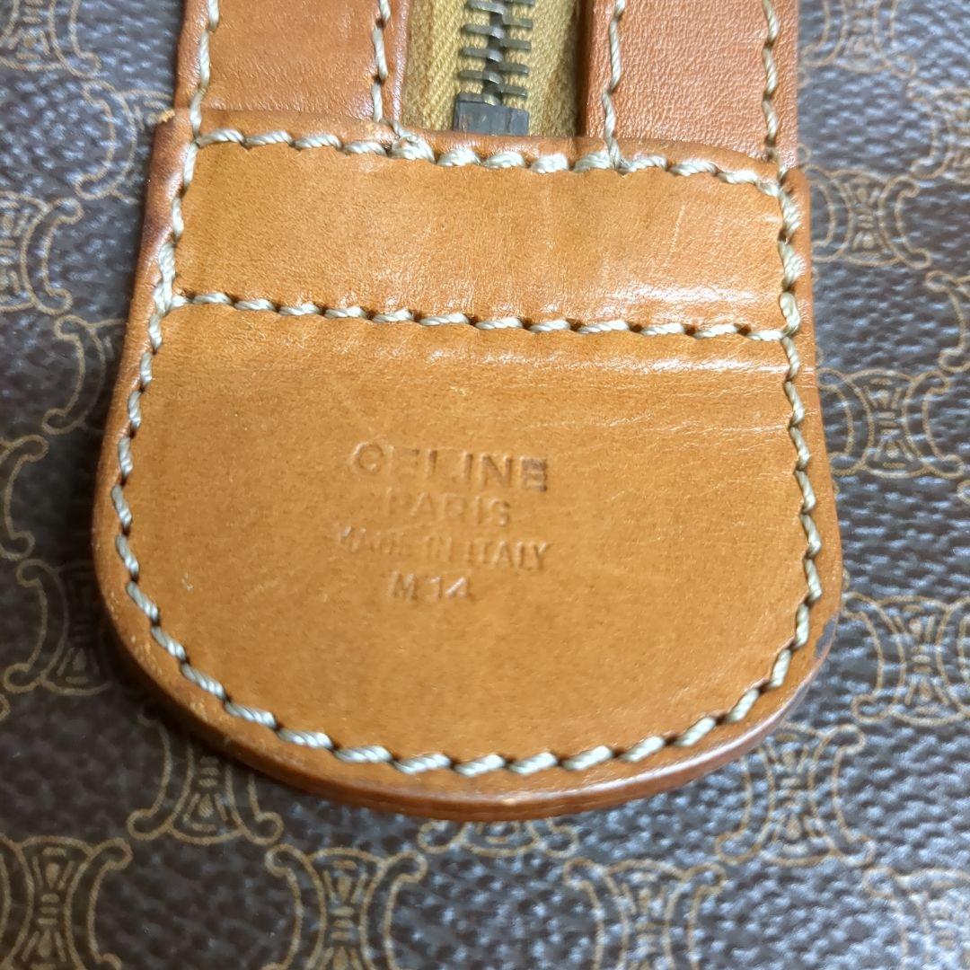CELINE セリーヌ マカダム柄 ボストンバッグ M14 鍵付き