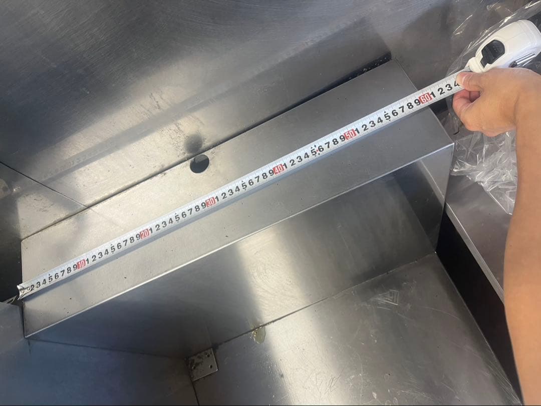 送料込　作業台　ステンレス　スープ用　バックガード付　コンロ台　ラーメン