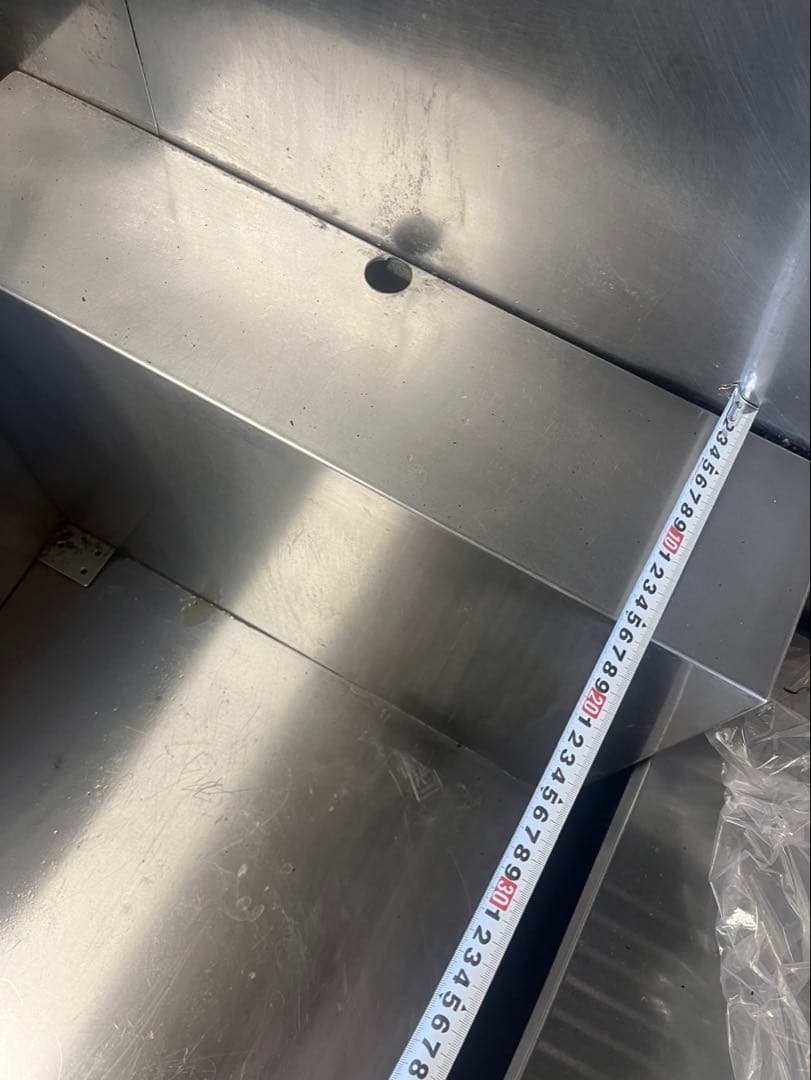 送料込　作業台　ステンレス　スープ用　バックガード付　コンロ台　ラーメン