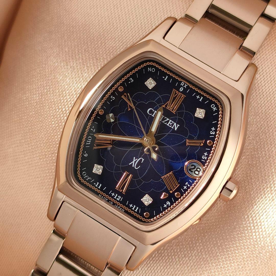 ◆限定◆極美品 CITIZEN XC/ クロスシー 花明かり 電波時計( ルキア