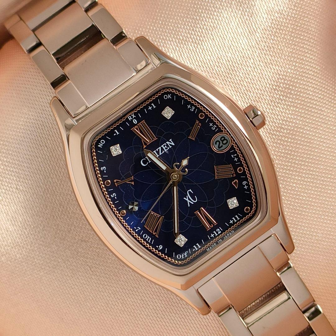 ◆限定◆極美品 CITIZEN XC/ クロスシー 花明かり 電波時計( ルキア