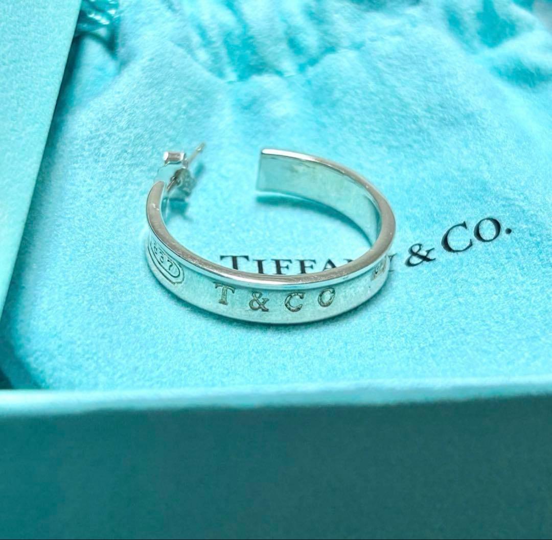 ティファニー　ナローフープ　ピアス　片耳　Tiffany シルバー　1837