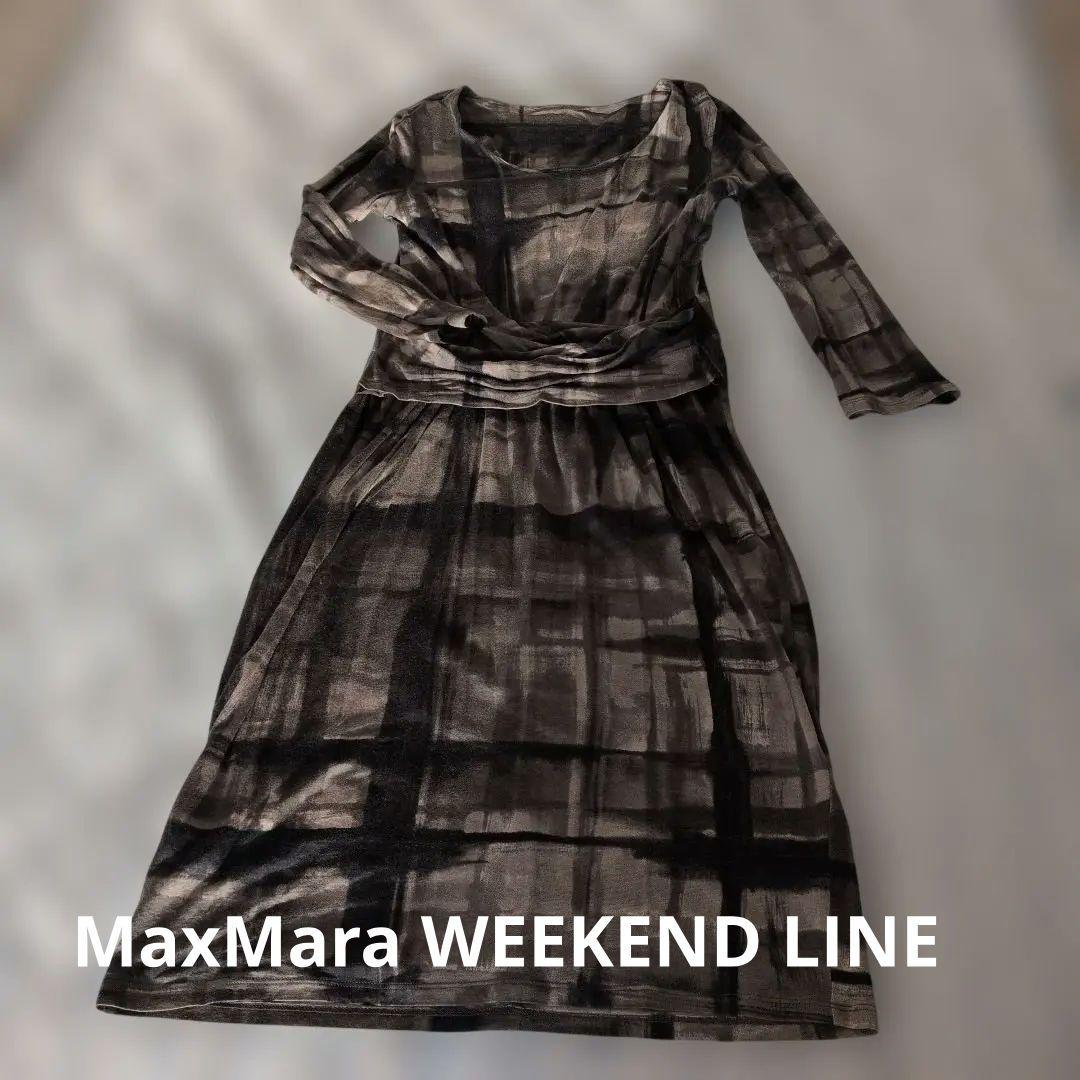 MaxMara Weekenend M チェック柄ワンピース 茶 値下げ