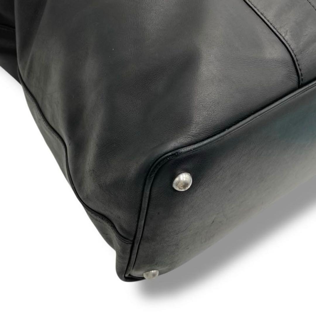 良品 マルジェラ レザー トートバッグ バッグ 大容量 レディース ブラック