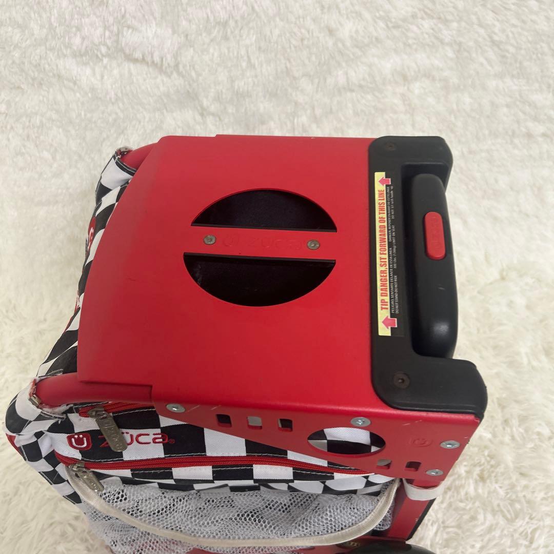 【良品】希少デザイン　ZUCA 座れるキャリーバッグ　ブロック調