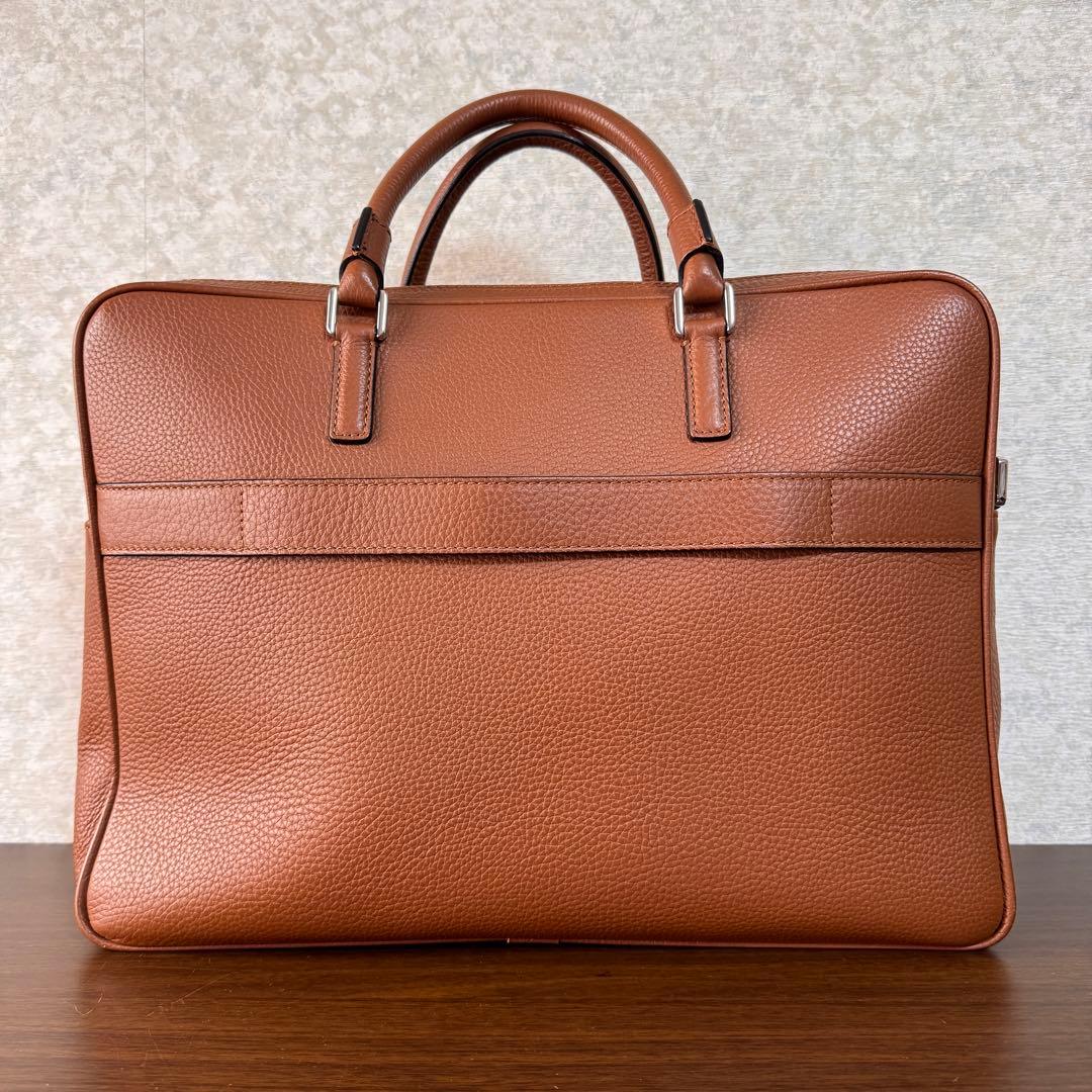 SERAPIAN カシミアレザー製 ラージ ブリーフケース セラピアン ブラウン