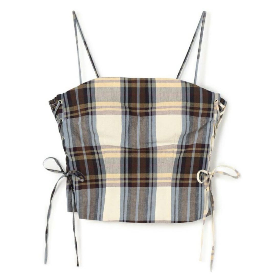 BACCA サマーチェック レースアップビスチェ