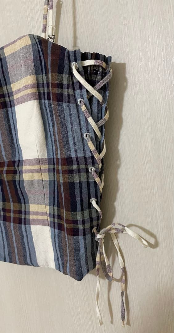 BACCA サマーチェック レースアップビスチェ