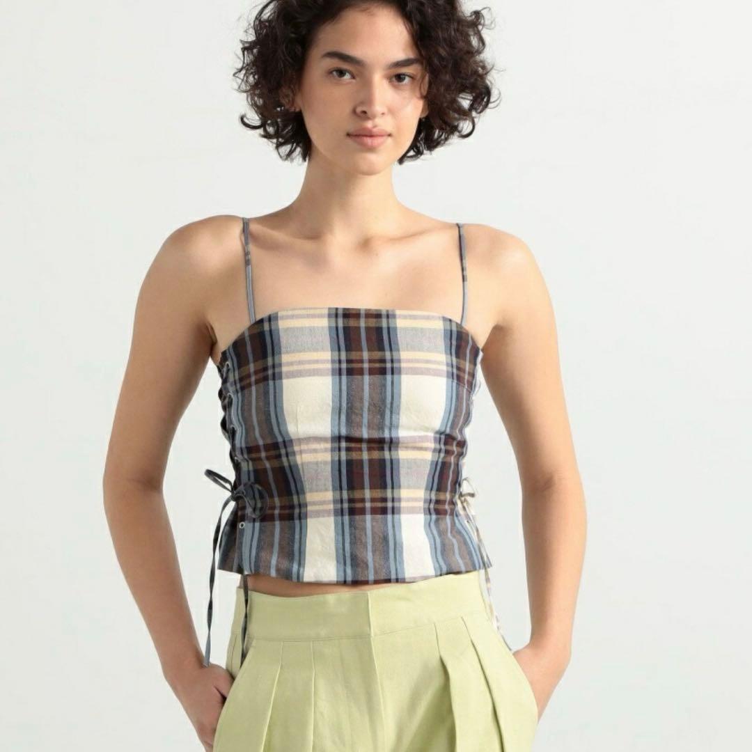 BACCA サマーチェック レースアップビスチェ