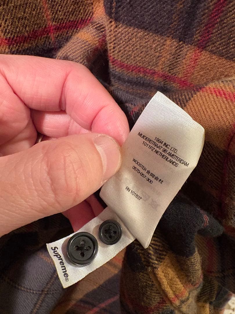 supreme Plaid Flannel Shirt XLサイズ