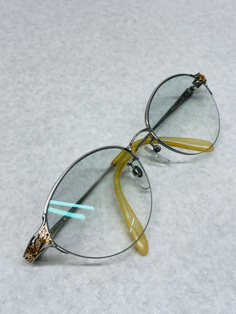 M4）HOYA ホヤ 眼鏡 メガネ 宝石装飾 老眼鏡 フレーム