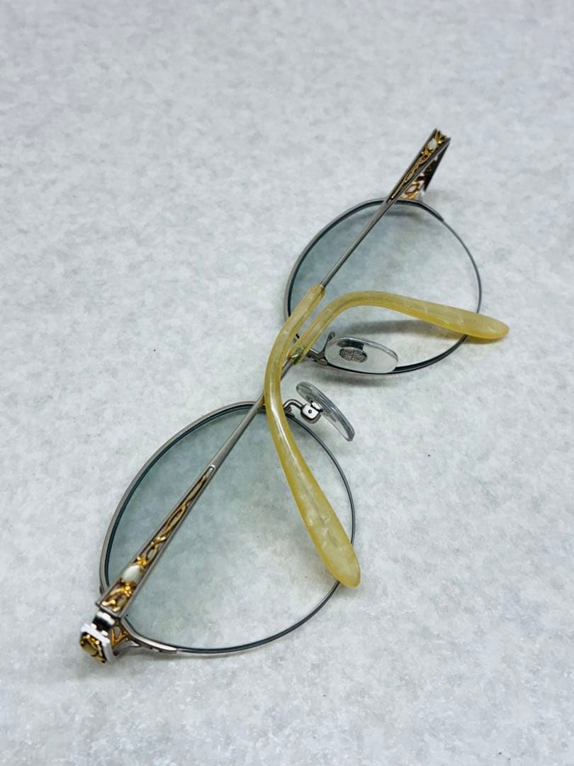 M4）HOYA ホヤ 眼鏡 メガネ 宝石装飾 老眼鏡 フレーム