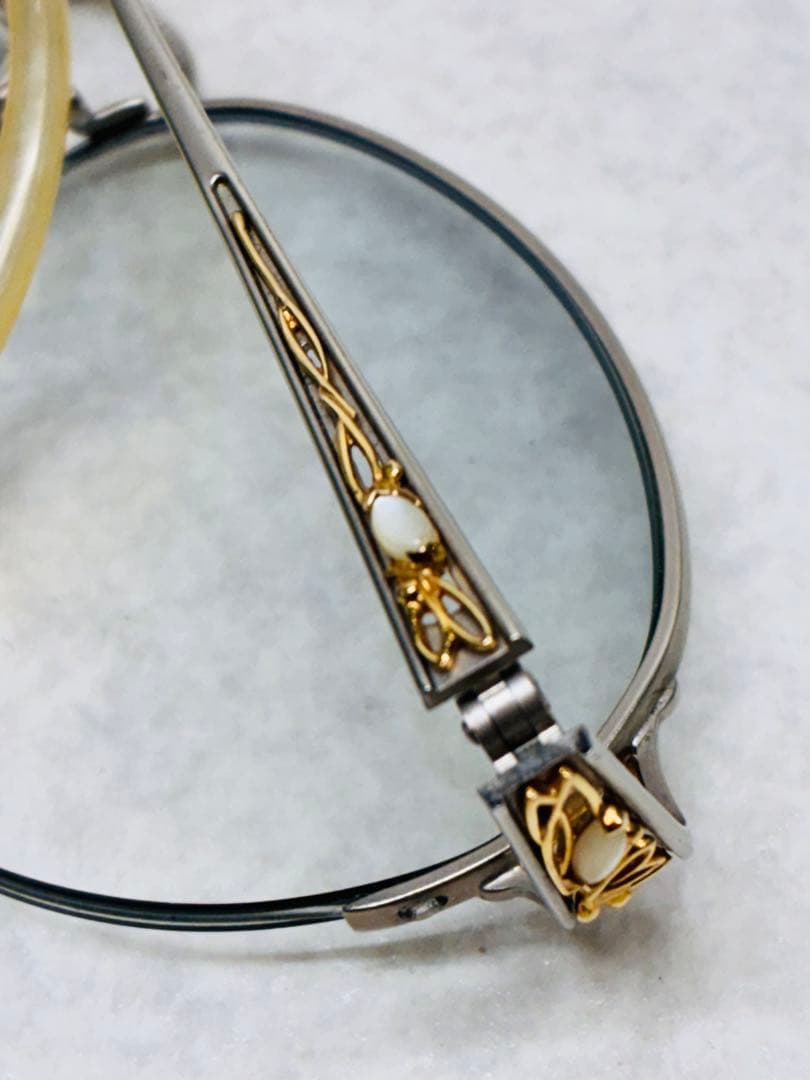 M4）HOYA ホヤ 眼鏡 メガネ 宝石装飾 老眼鏡 フレーム