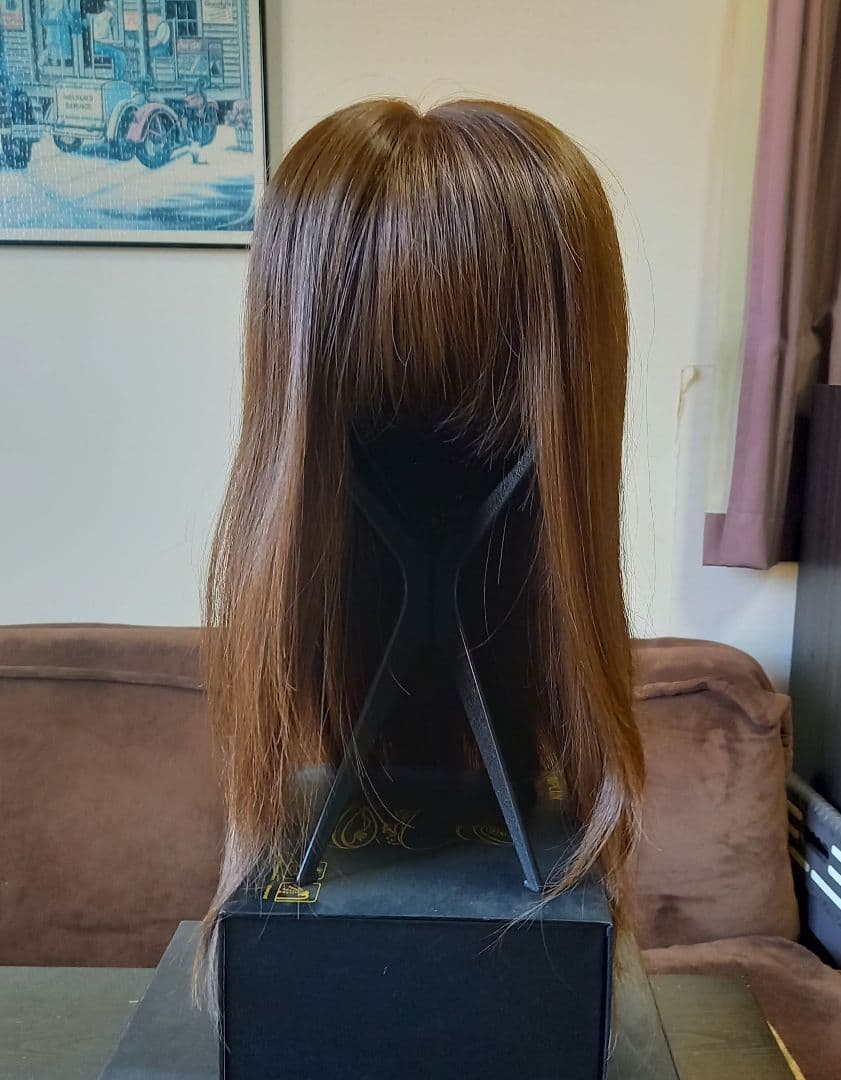 百合子ウィッグ レミー人毛 アッシュブラウン フルウィッグ　お値下げ