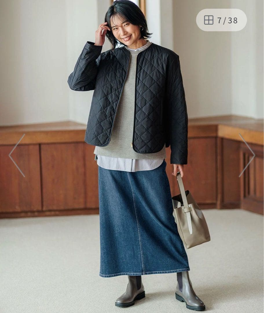 美品 24aw 23区 マルチウェイナイロンジャケット 40 ライナー付き