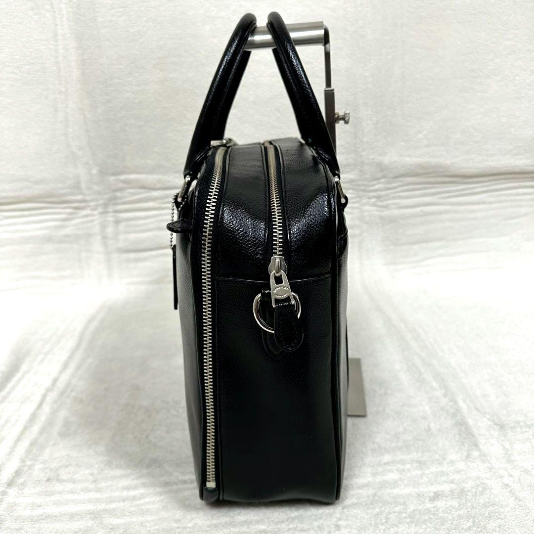 【極美品】COACH コーチ ビジネスバッグ 本革 レザー 2way ブラック