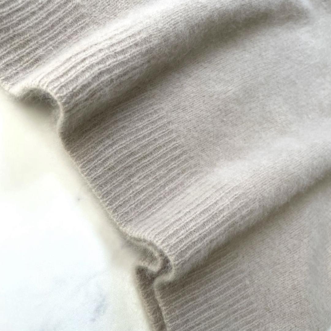 Demi-Luxe BEAMS フラッフィ ボートネックニット ベージュ F