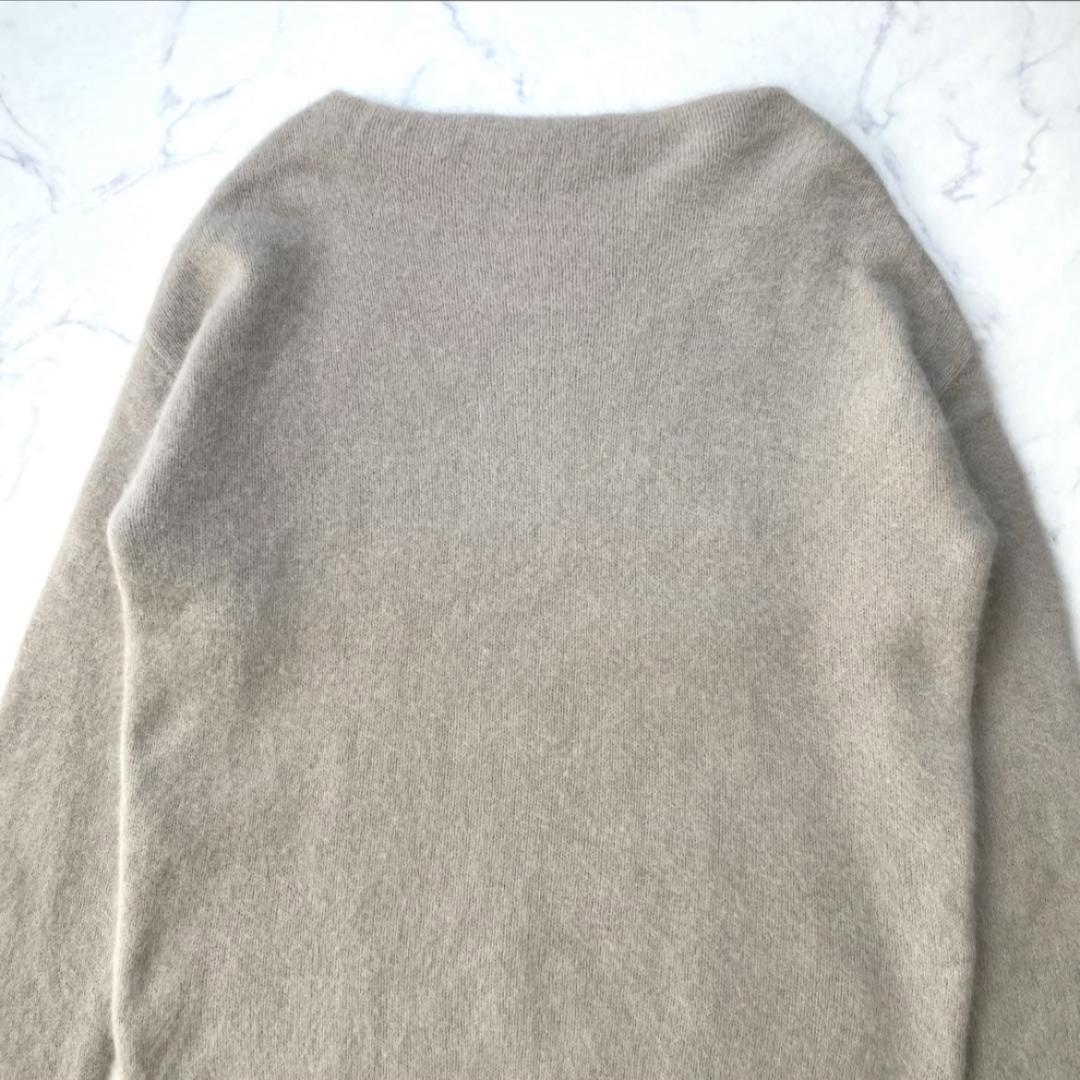 Demi-Luxe BEAMS フラッフィ ボートネックニット ベージュ F