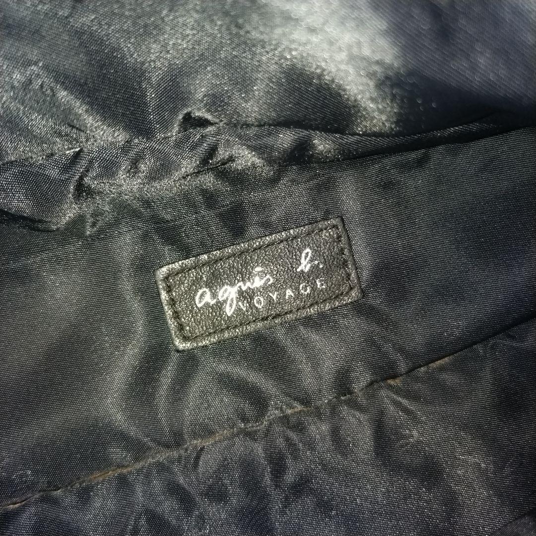 【極美品】希少　アニエスベー ウエストポーチ レザー ブラック 　エンボスロゴ