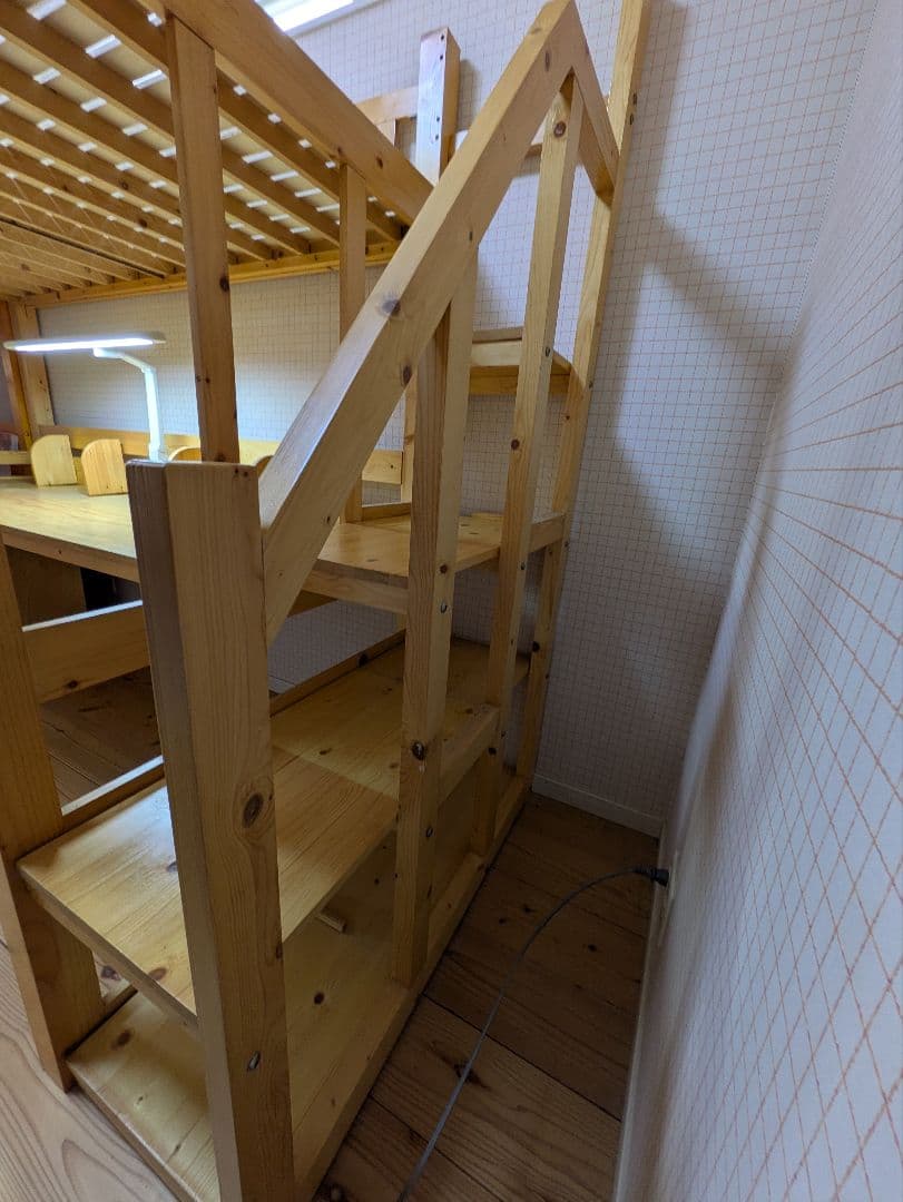 木製ロフトベッド デスク付き（引き取り限定）