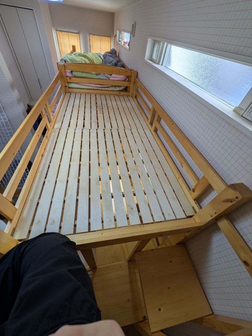 木製ロフトベッド デスク付き（引き取り限定）