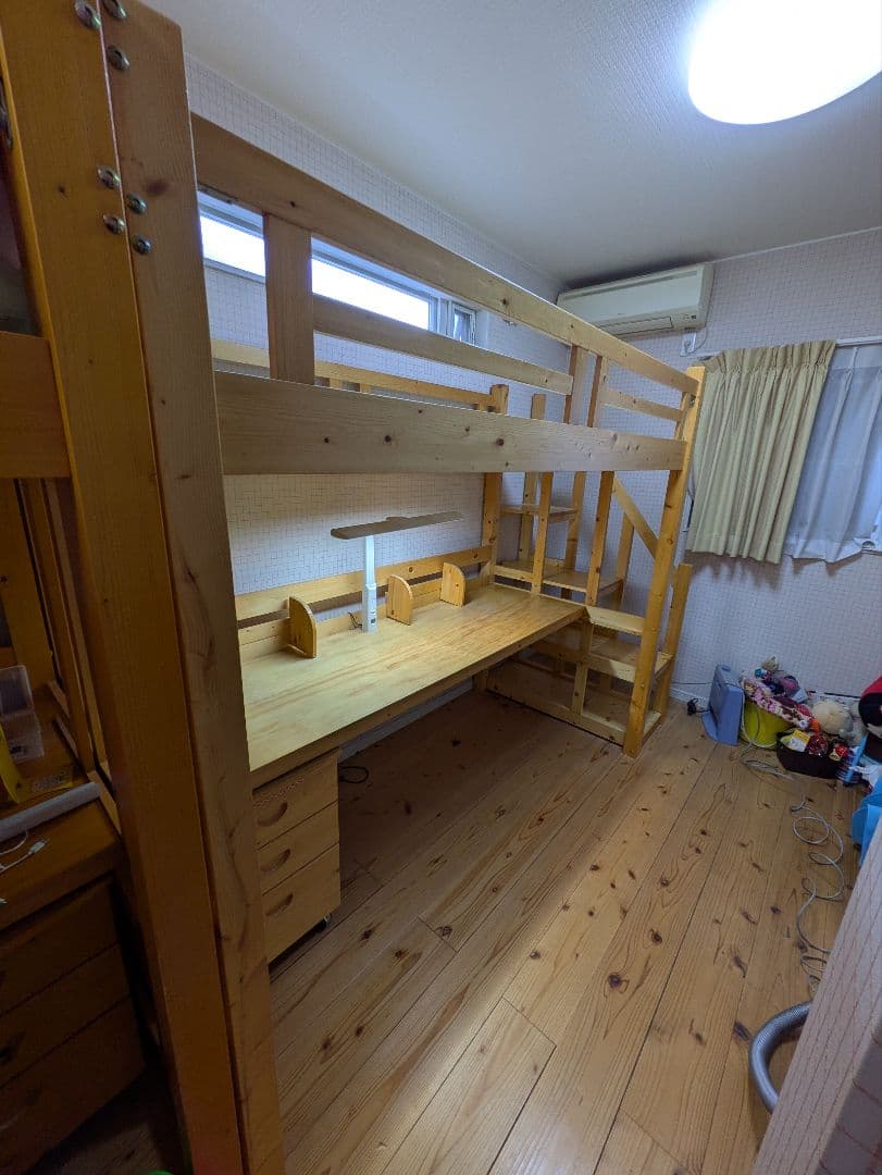 木製ロフトベッド デスク付き（引き取り限定）