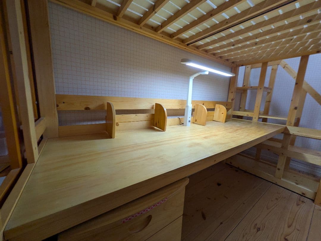 木製ロフトベッド デスク付き（引き取り限定）