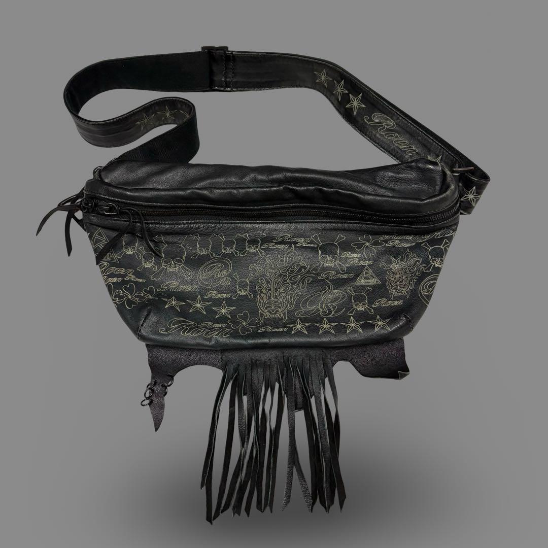 バッグ Rare 00s Archive Roen Leather fringe bag