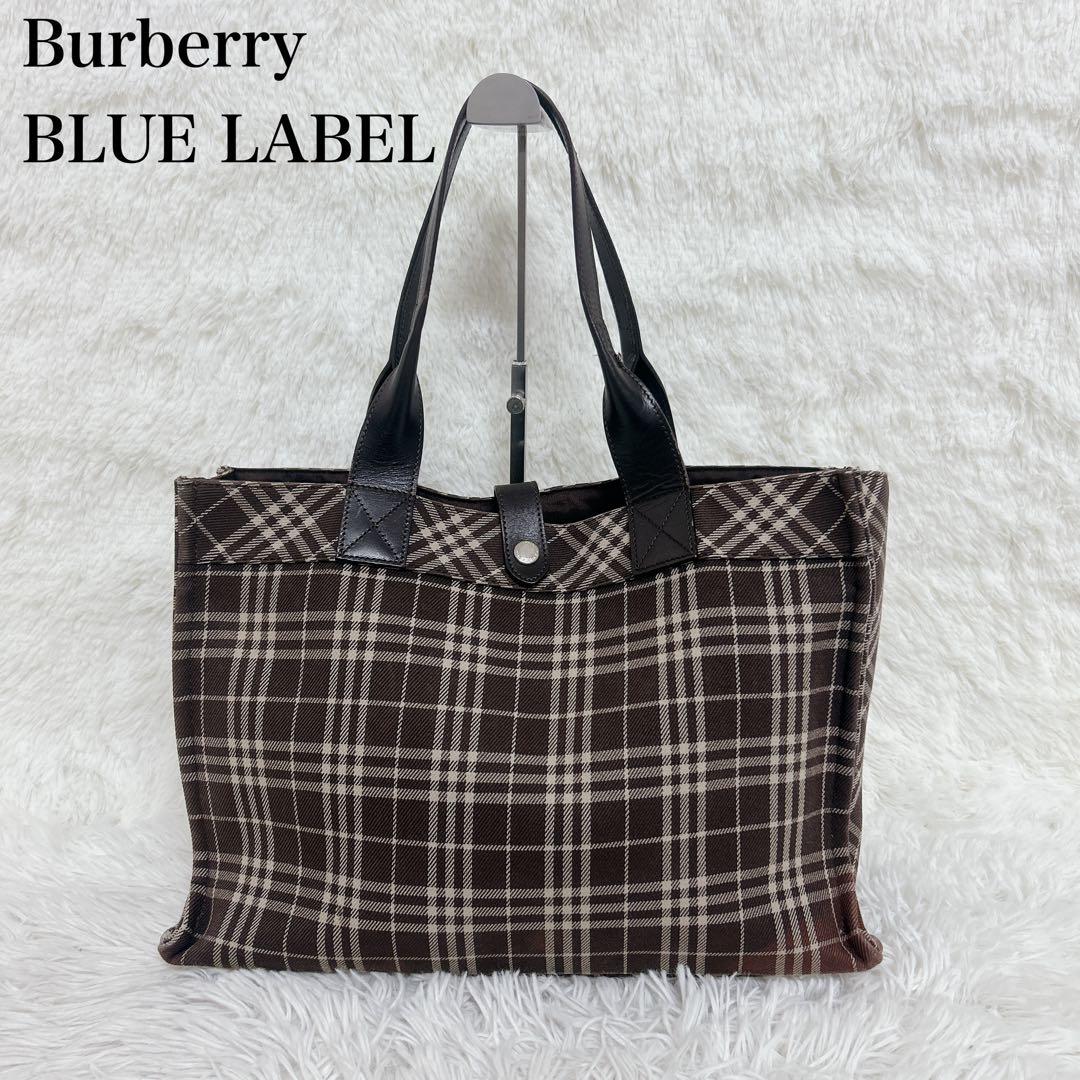 極美品✨バーバリーブルーレーベル トートバッグ ノバチェック ブラウン