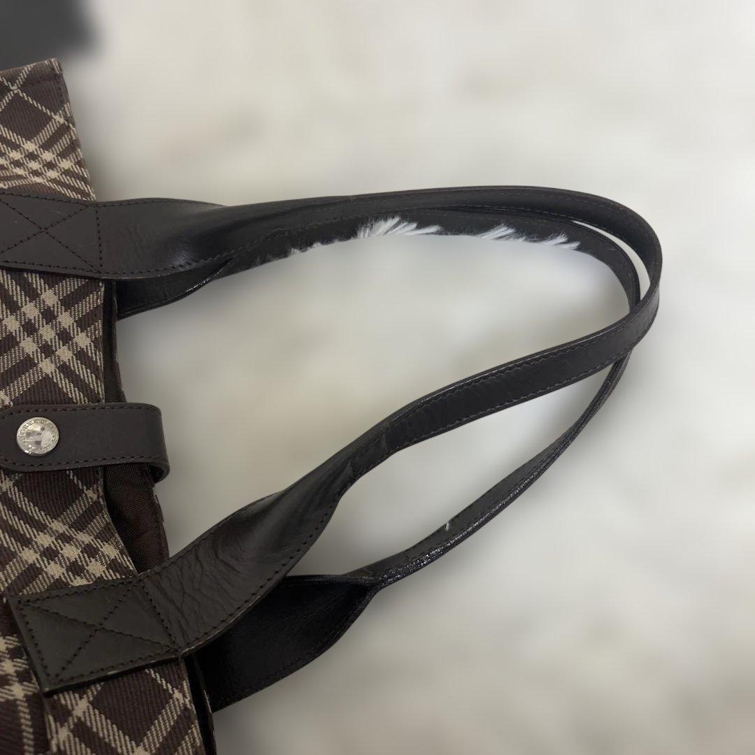 極美品✨バーバリーブルーレーベル トートバッグ ノバチェック ブラウン