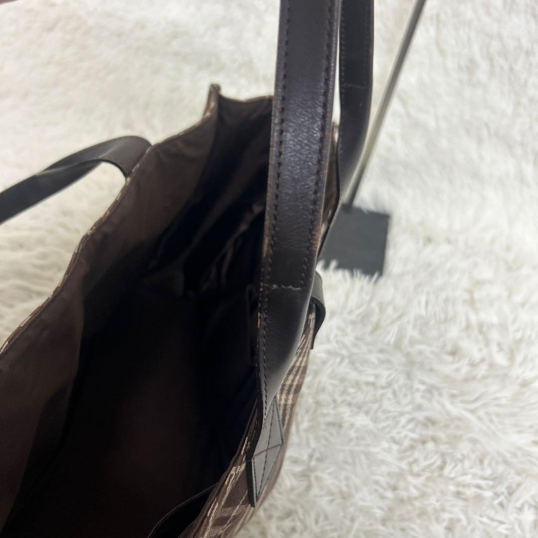 極美品✨バーバリーブルーレーベル トートバッグ ノバチェック ブラウン