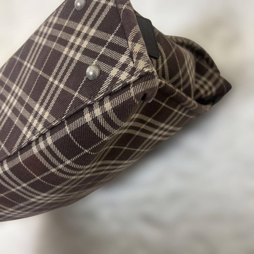 極美品✨バーバリーブルーレーベル トートバッグ ノバチェック ブラウン