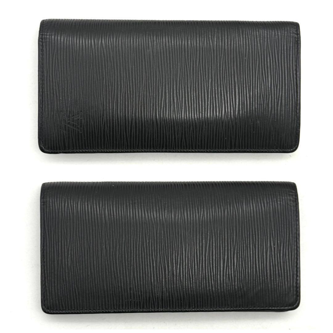 【美品】ルイヴィトン ポルトフォイユ ブラザ ノワール 黒 長財布 エピ