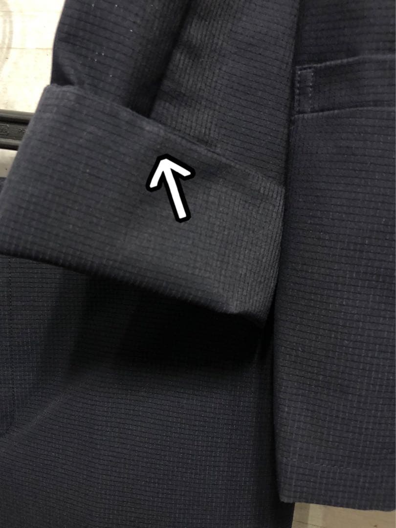 新品☆13号L紺系♪うす手9分丈テーパードパンツスーツ♪少しわけあり〇G191