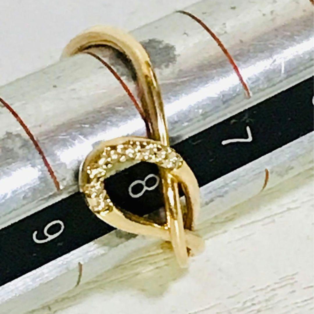 4°C k10 ダイヤモンドリング　8号サイズ