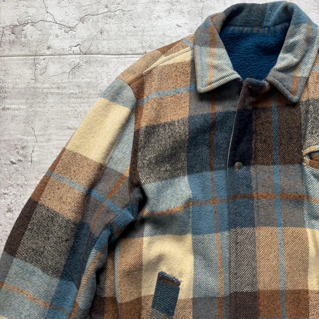 60s Vintage ウールジャケット　チェック　L相当