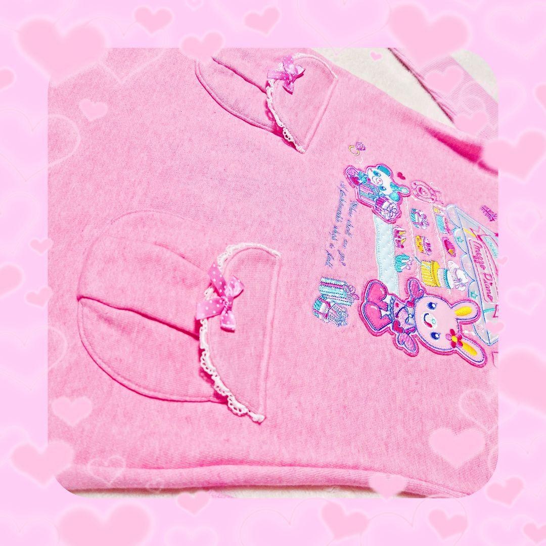 ❤メゾピアノ❤ミミポポ✨みみぽぽ✨袖ニットワンピース✨平成レトロ✨ピンク❤