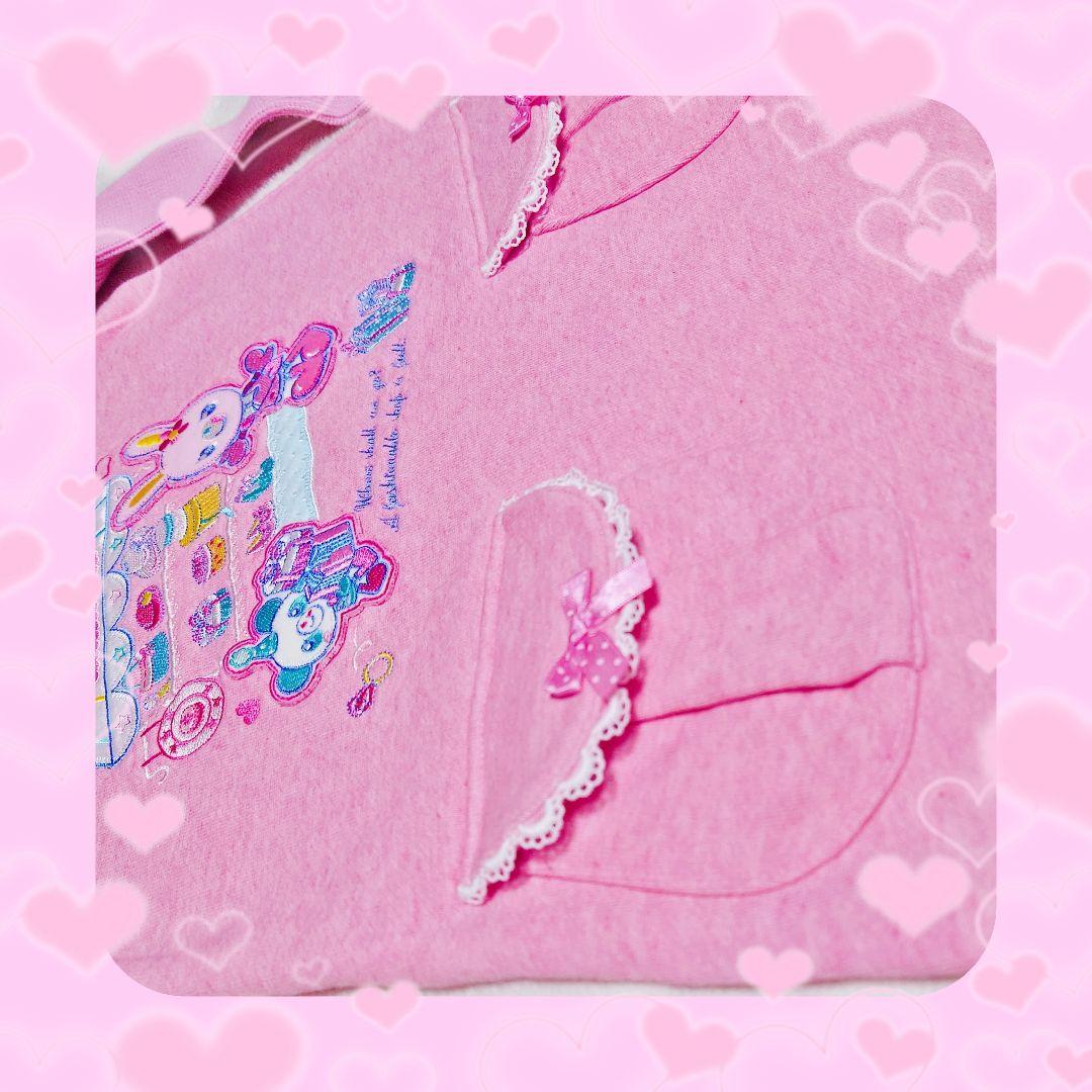❤メゾピアノ❤ミミポポ✨みみぽぽ✨袖ニットワンピース✨平成レトロ✨ピンク❤