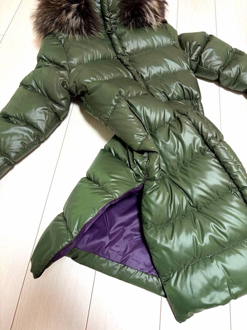 DUVETICAロングダウンコート DENEBカーキ38 極美品