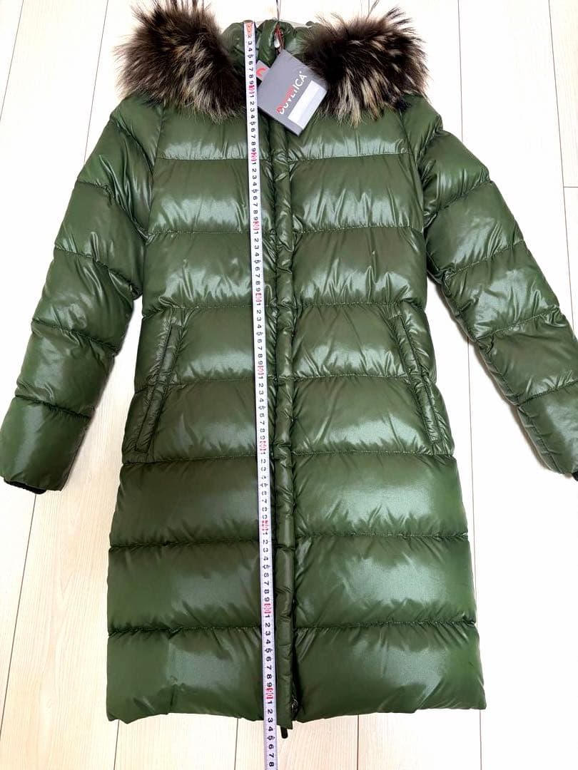 DUVETICAロングダウンコート DENEBカーキ38 極美品