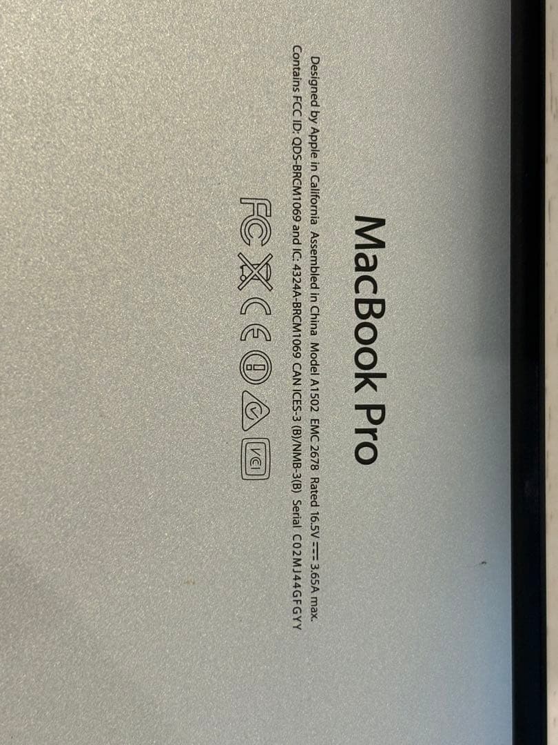 MacBook Pro A1502（2014）