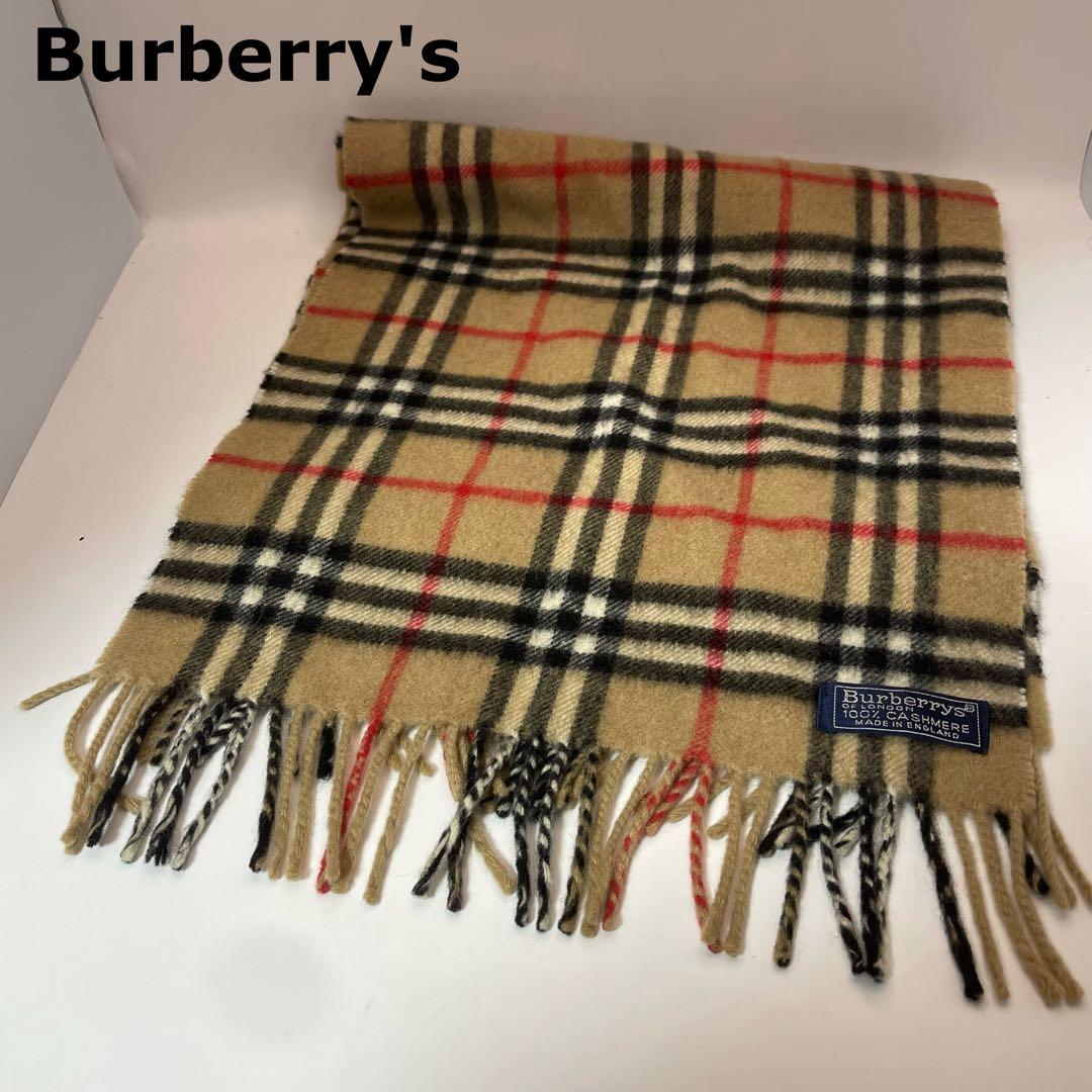 【極美品】バーバリー ノバチェック カシミア カシミヤ マフラー ストール