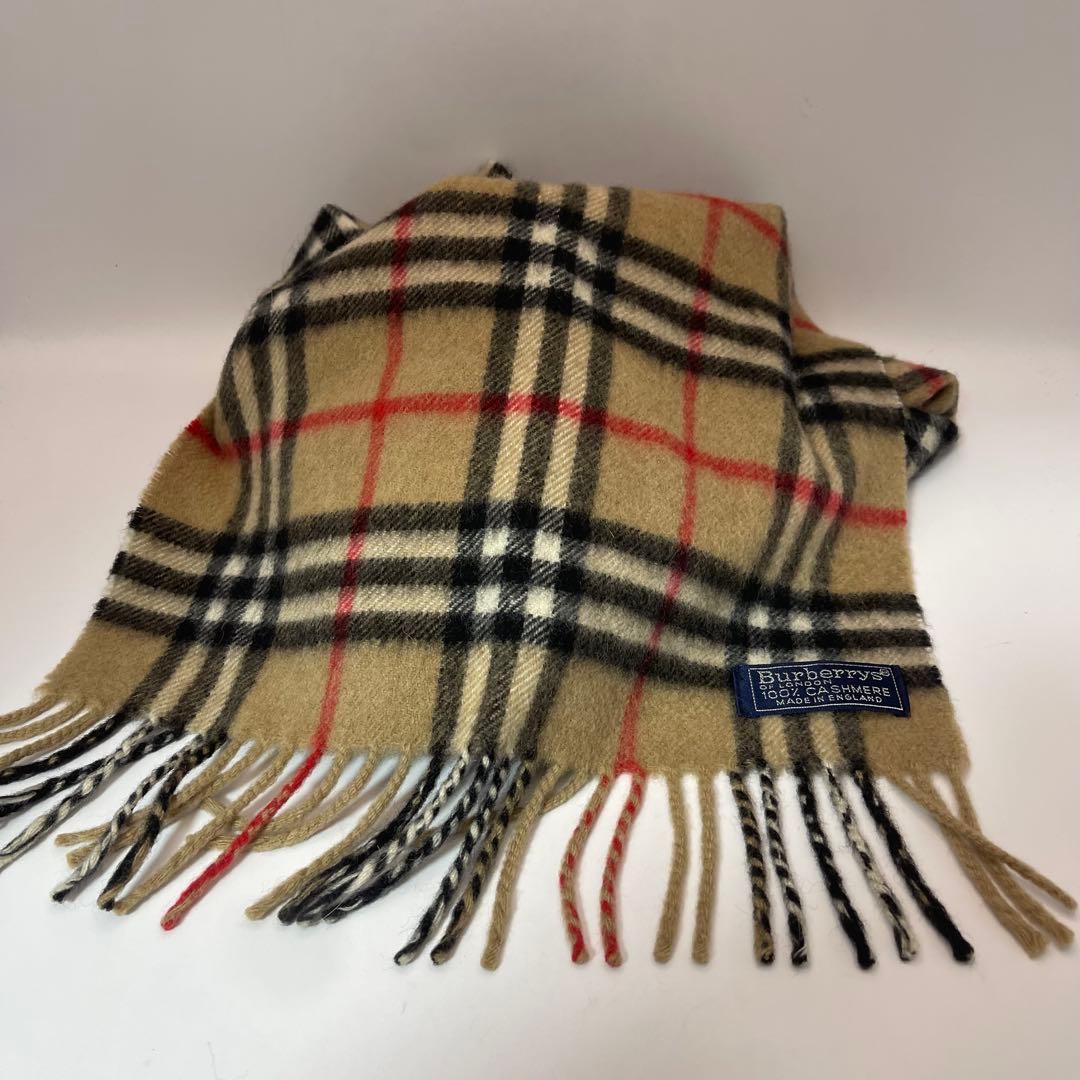 【極美品】バーバリー ノバチェック カシミア カシミヤ マフラー ストール