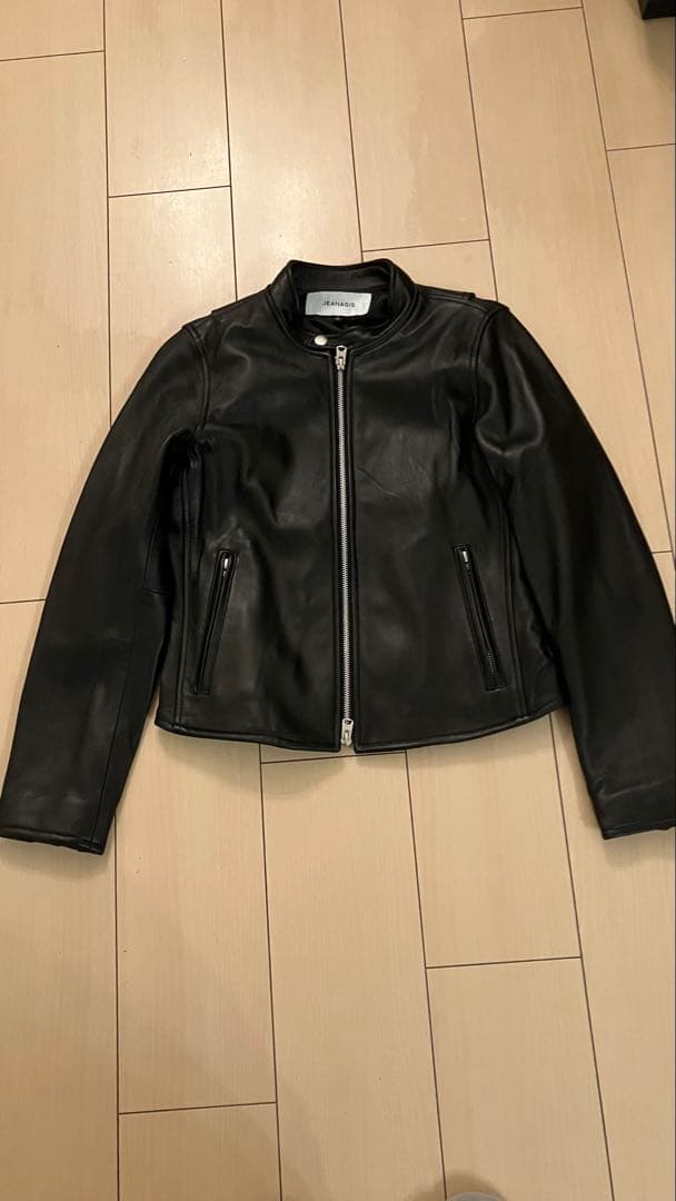 JEANASIS ブラック シングルライダース Sリアルレザー2024年モデル