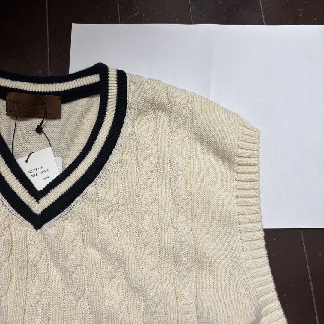 【タグ付き未使用】TOMORROWLANDオーガニックコットン チルデンベスト