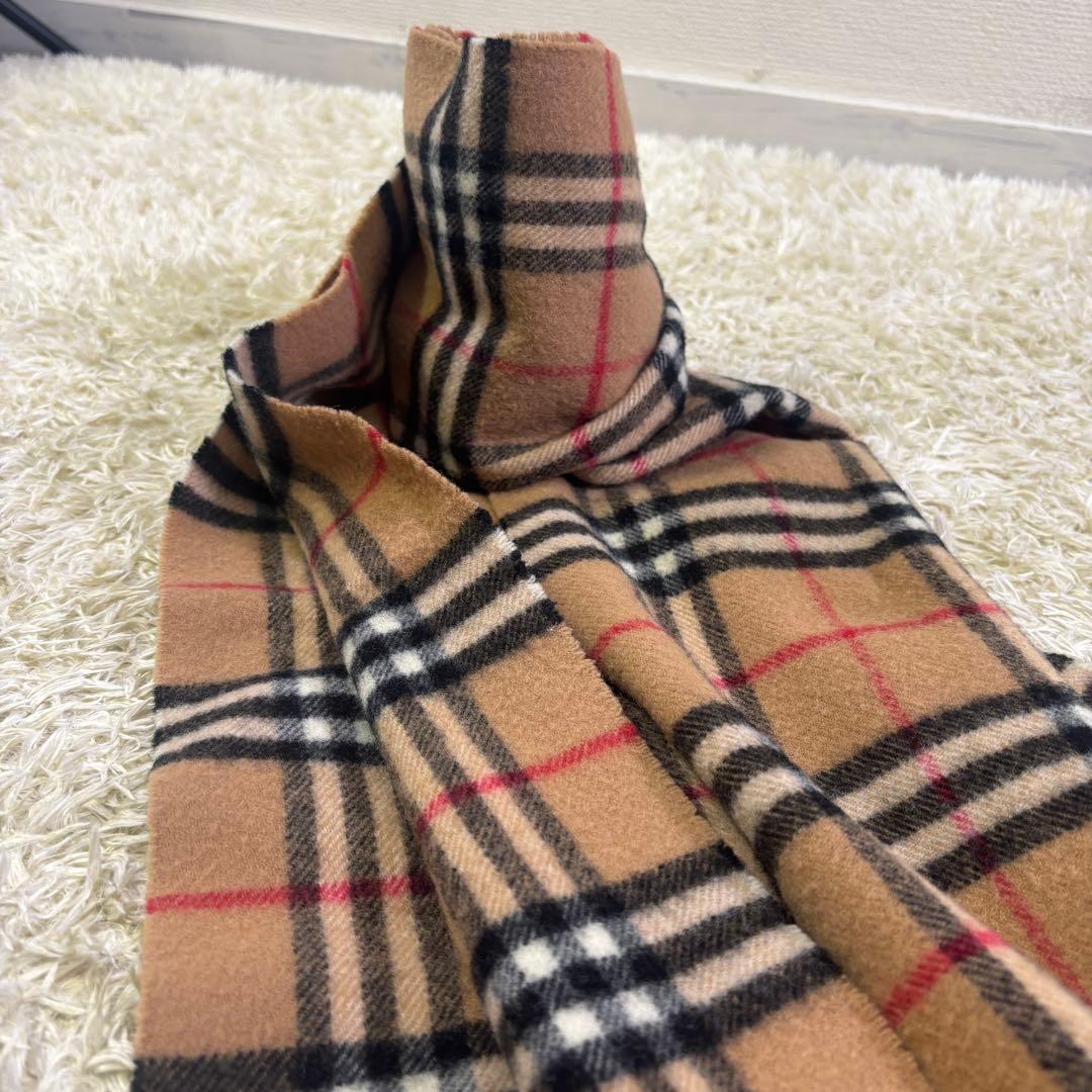 バーバリーロンドン　ノバチェック　イギリス製　ウール100% ロングマフラー