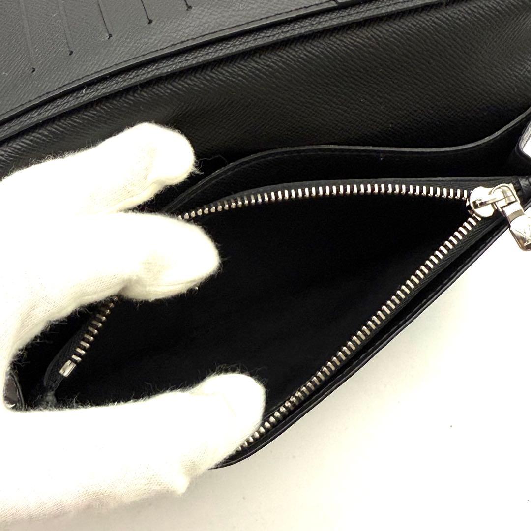 【新型】ルイヴィトン ダミエ グラフィット ポルトフォイユ ブラザ 黒 長財布