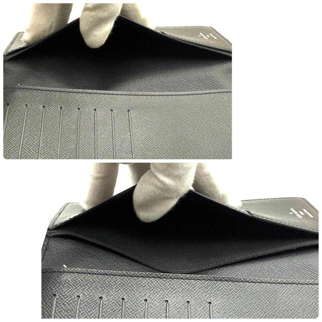 【新型】ルイヴィトン ダミエ グラフィット ポルトフォイユ ブラザ 黒 長財布